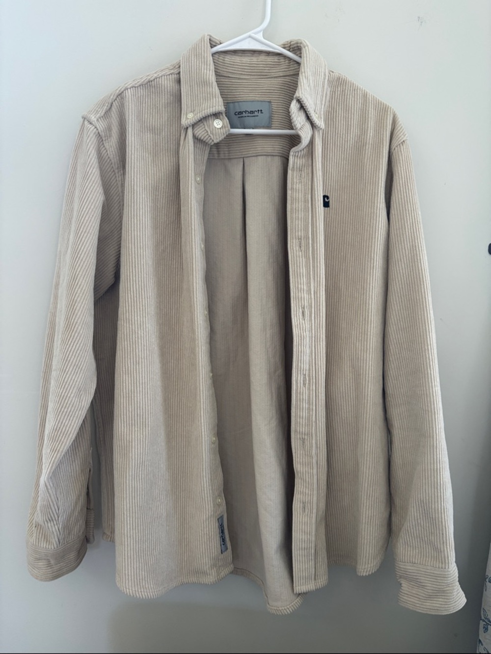Carhartt Beige Corduroy Shirt Jacket
